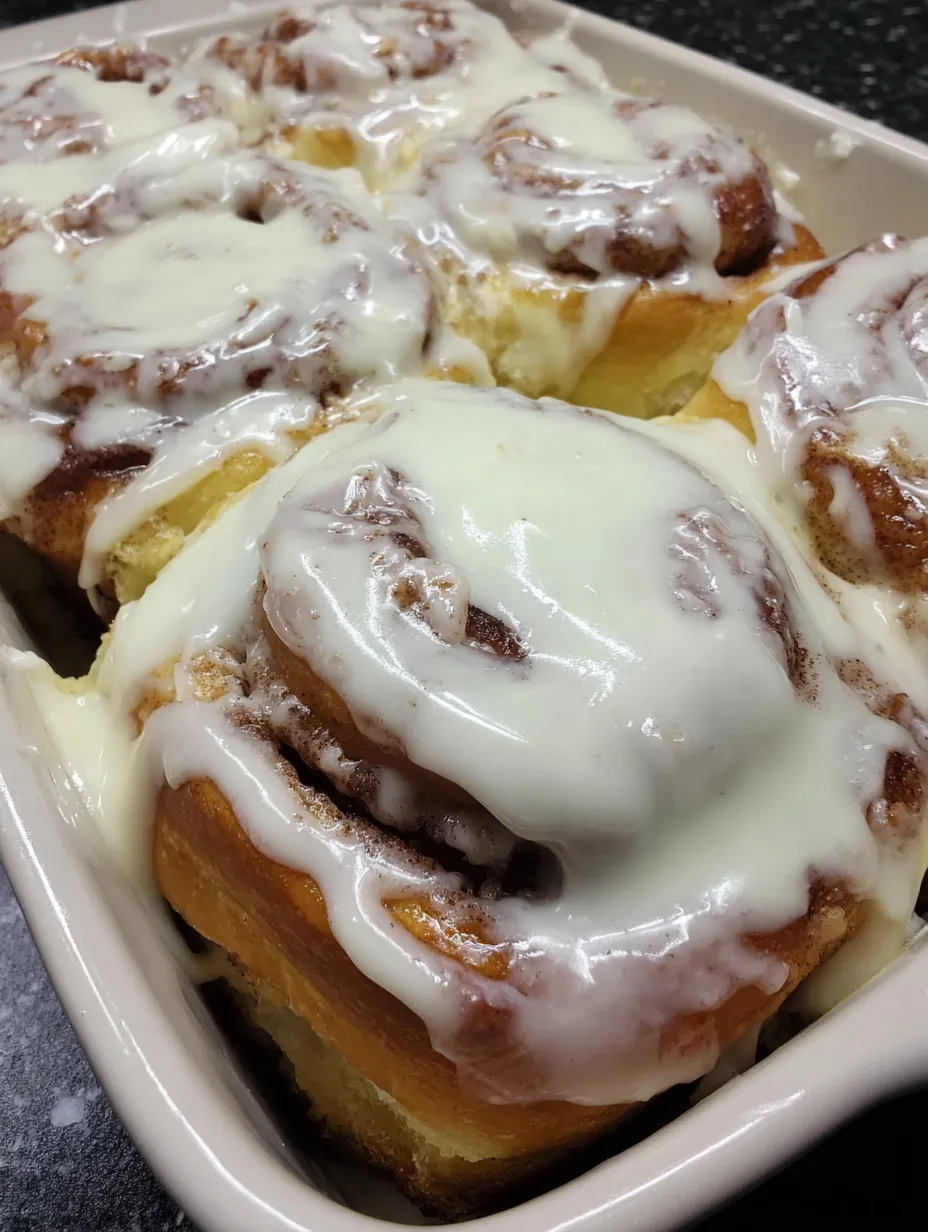 A cinnamon roll is in a bowl.