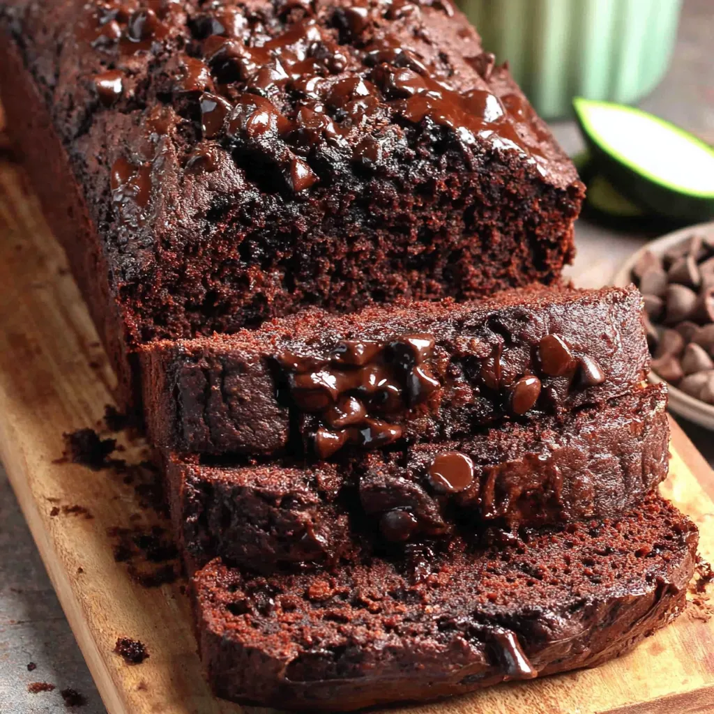 A slice of double chocolate zucchini bread.