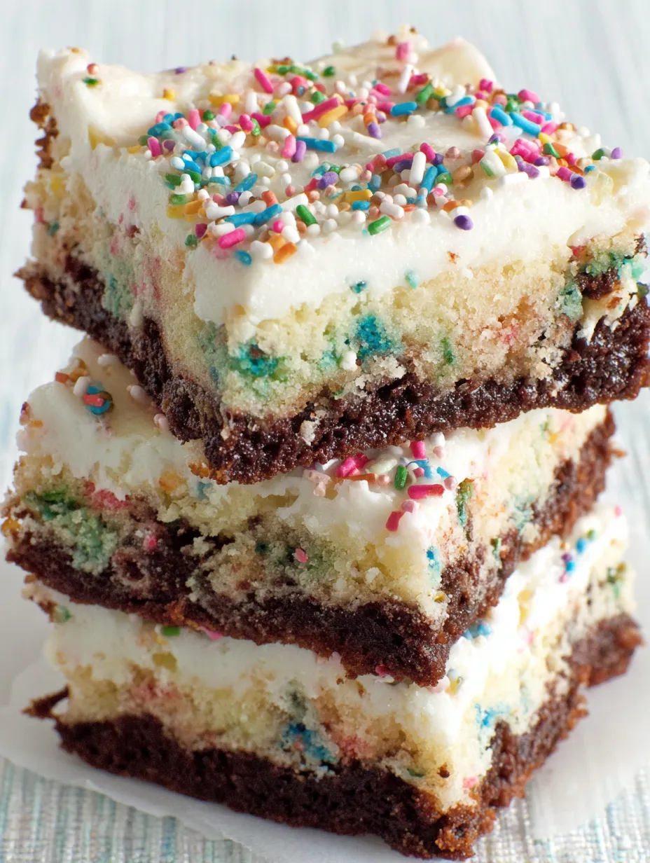 A stack of cake batter bars.