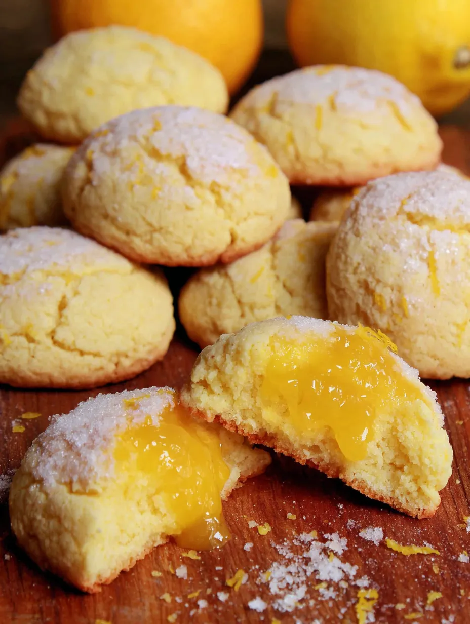 Sour cream lemon curd cookies.