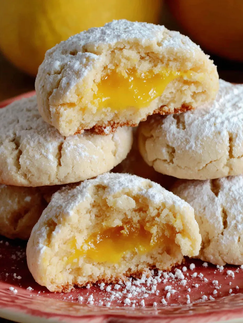 Sour cream lemon curd cookies.