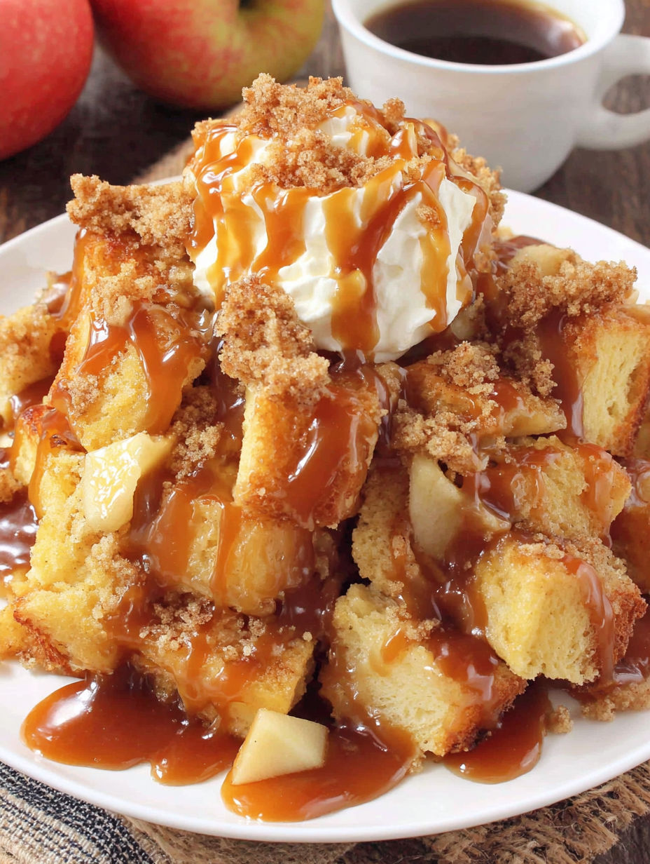 A plate of food with syrup drizzled over it.