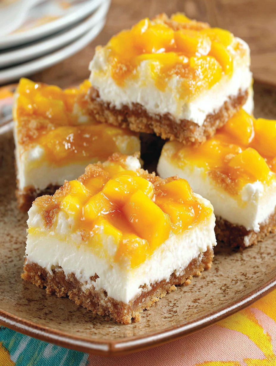 Peach Cheesecake Cookie Bars.
