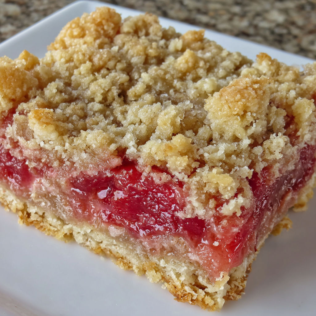 A slice of oatmeal fruit bars.