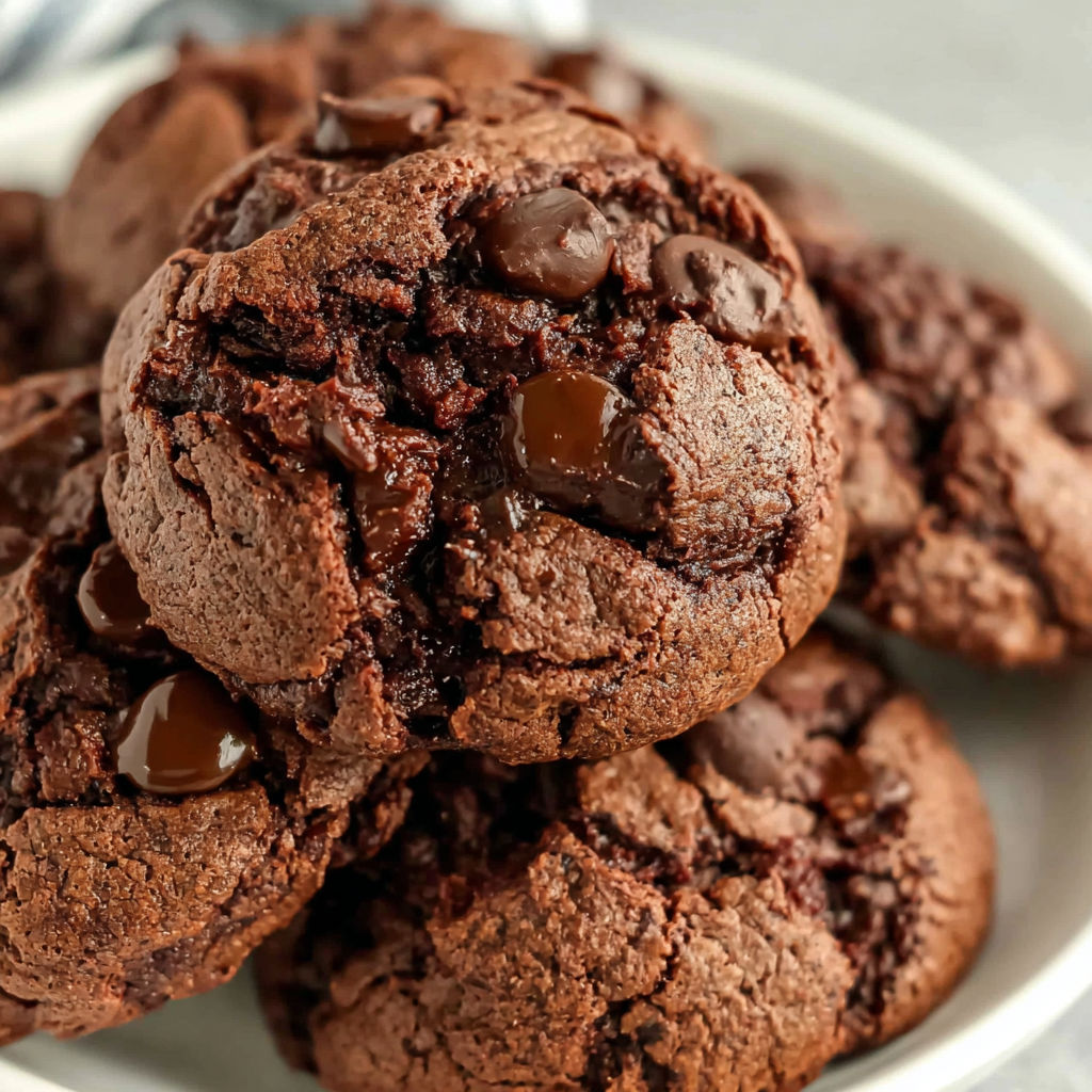 A bowl of chocolate cookies.