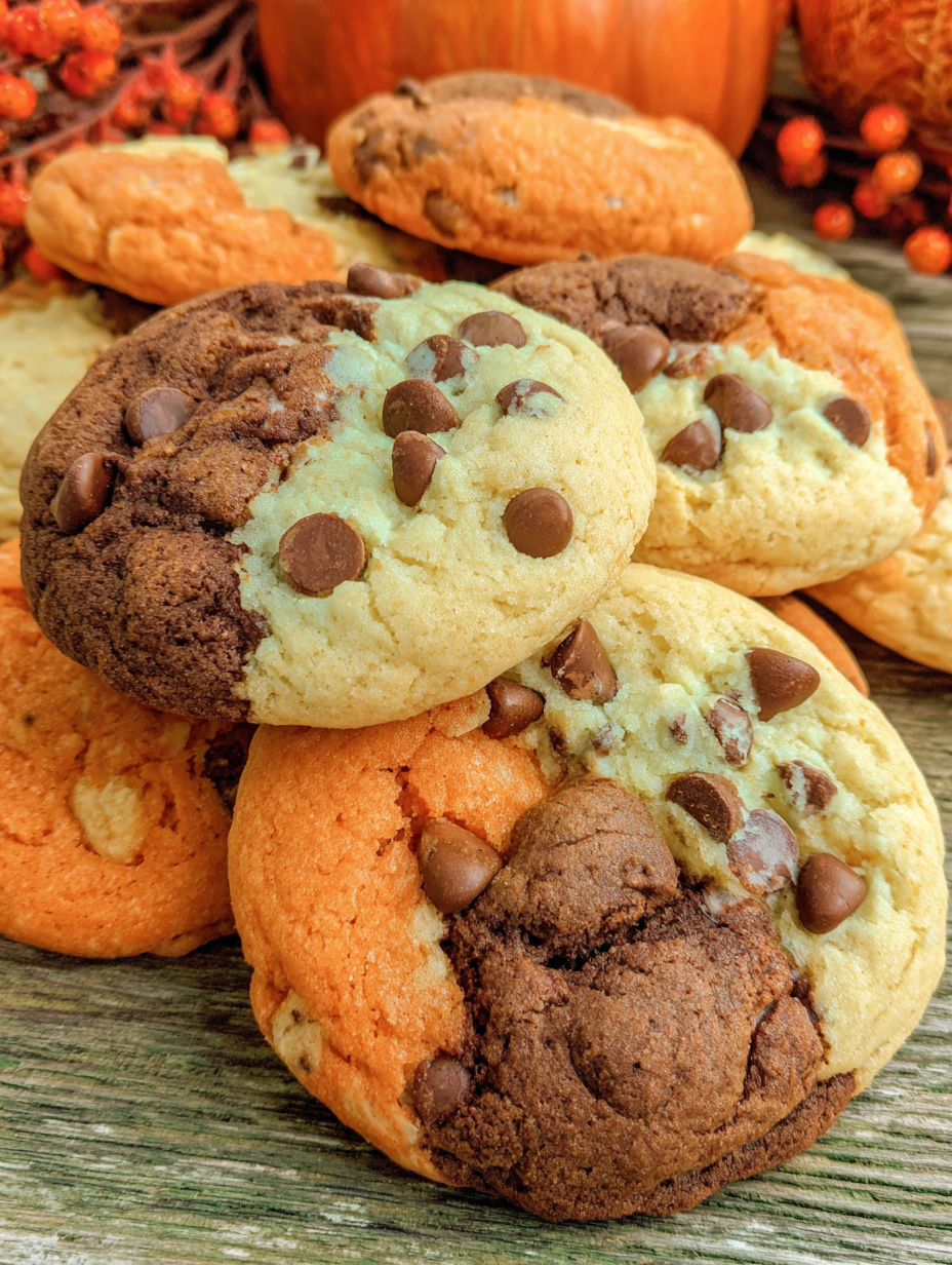 A close up of a chocolate chip cookie.
