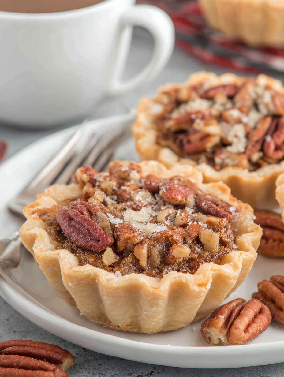 A white plate with two small pies on it.