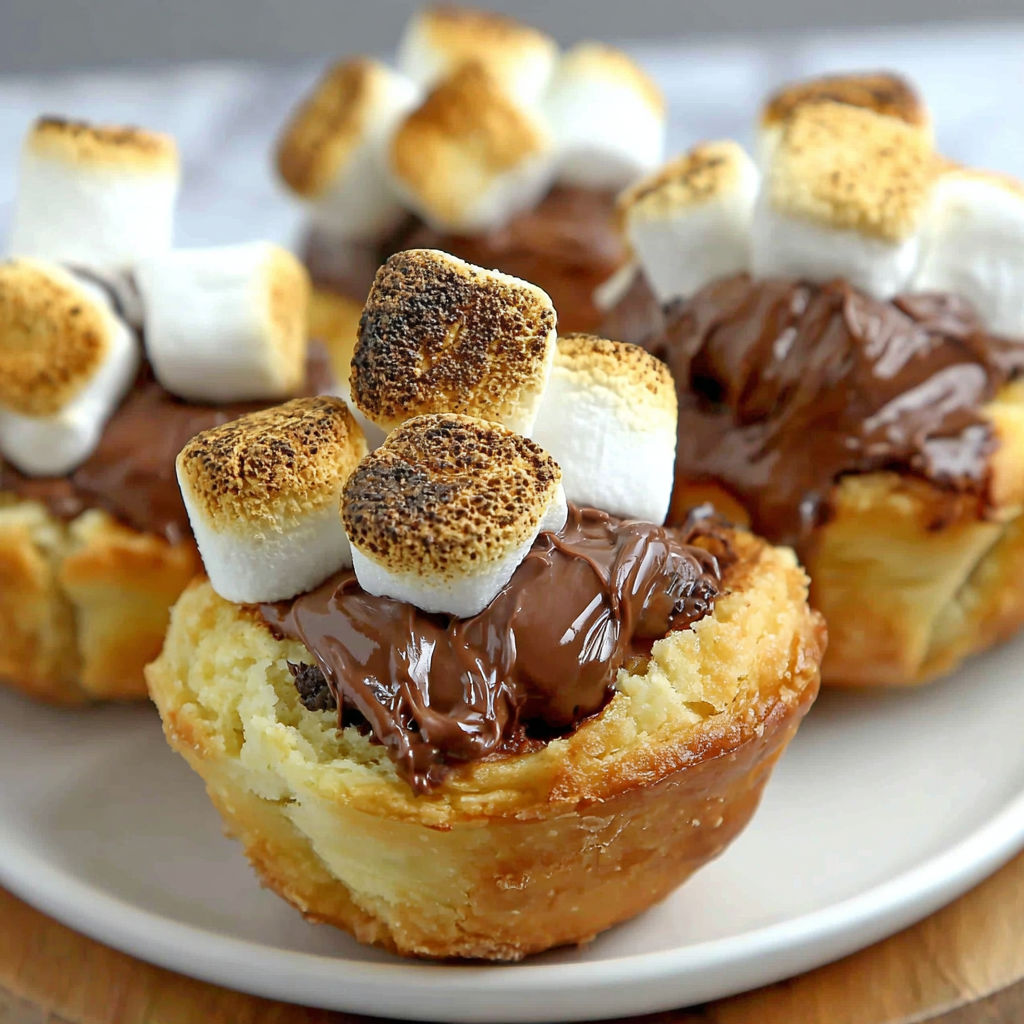 Nutella S'more Crescent Muffins.