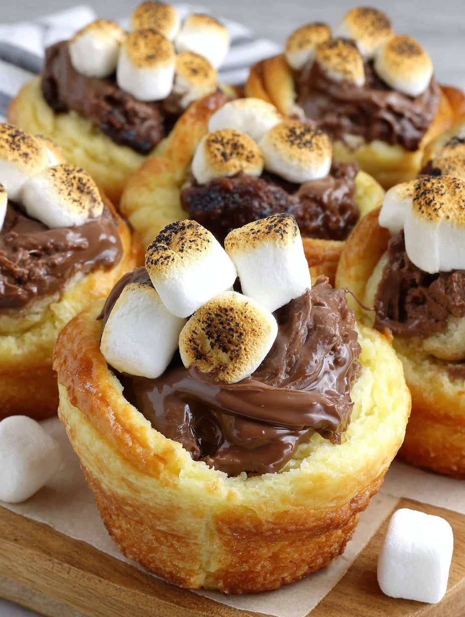A dessert with chocolate and marshmallows.