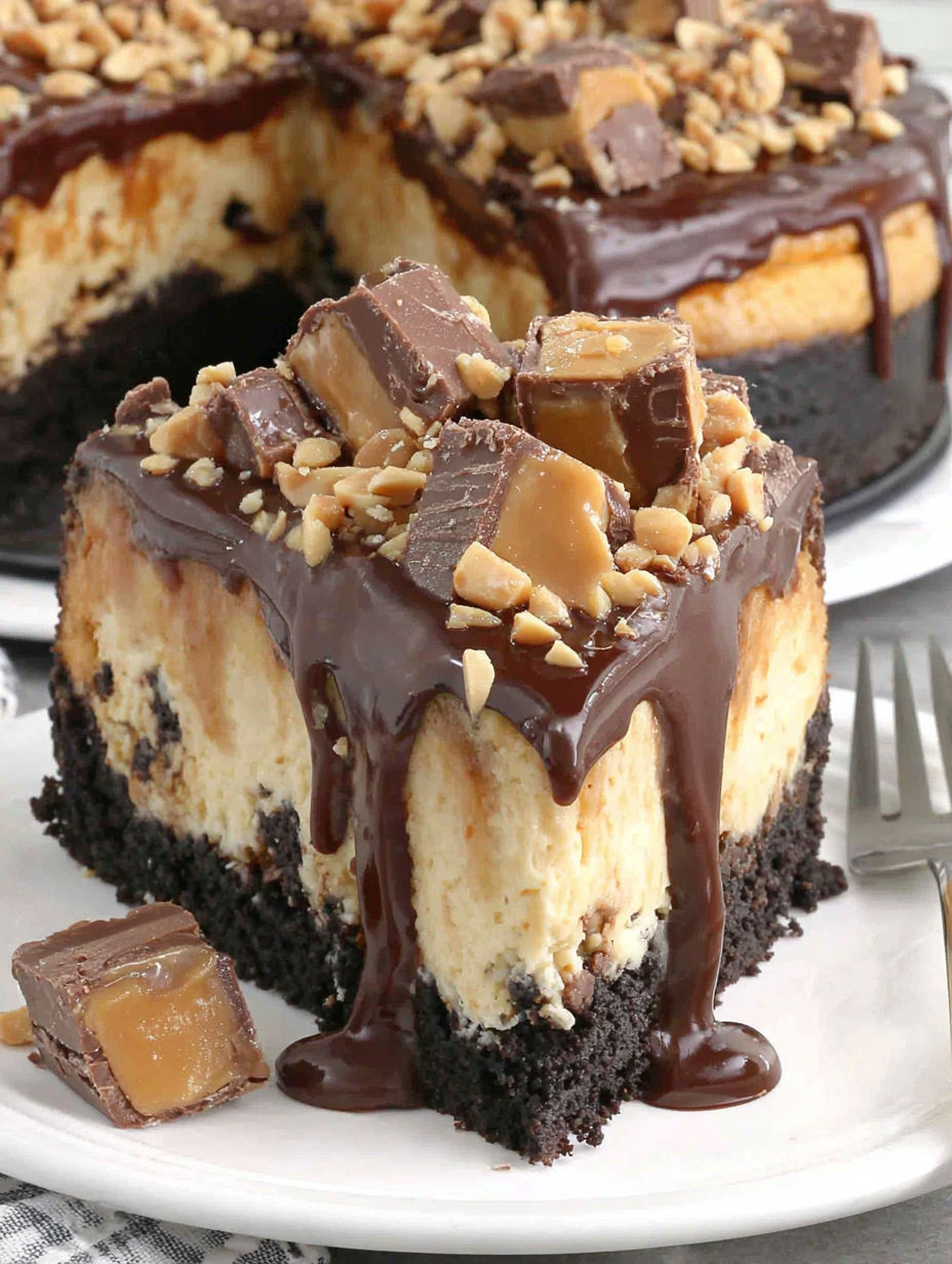 A slice of cake with chocolate and nuts.