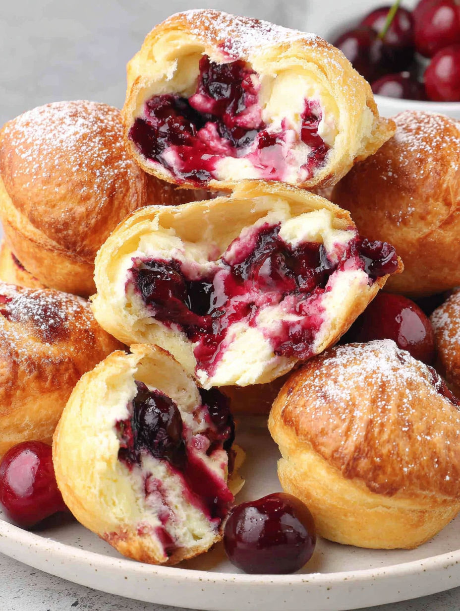 A plate of pastries with berries on top.