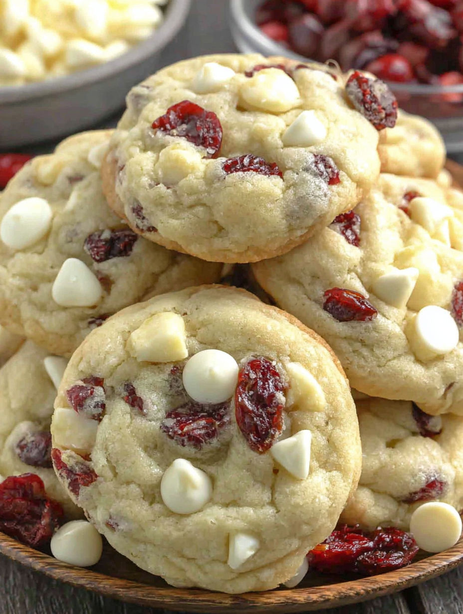 White chocolate cranberry cookies.