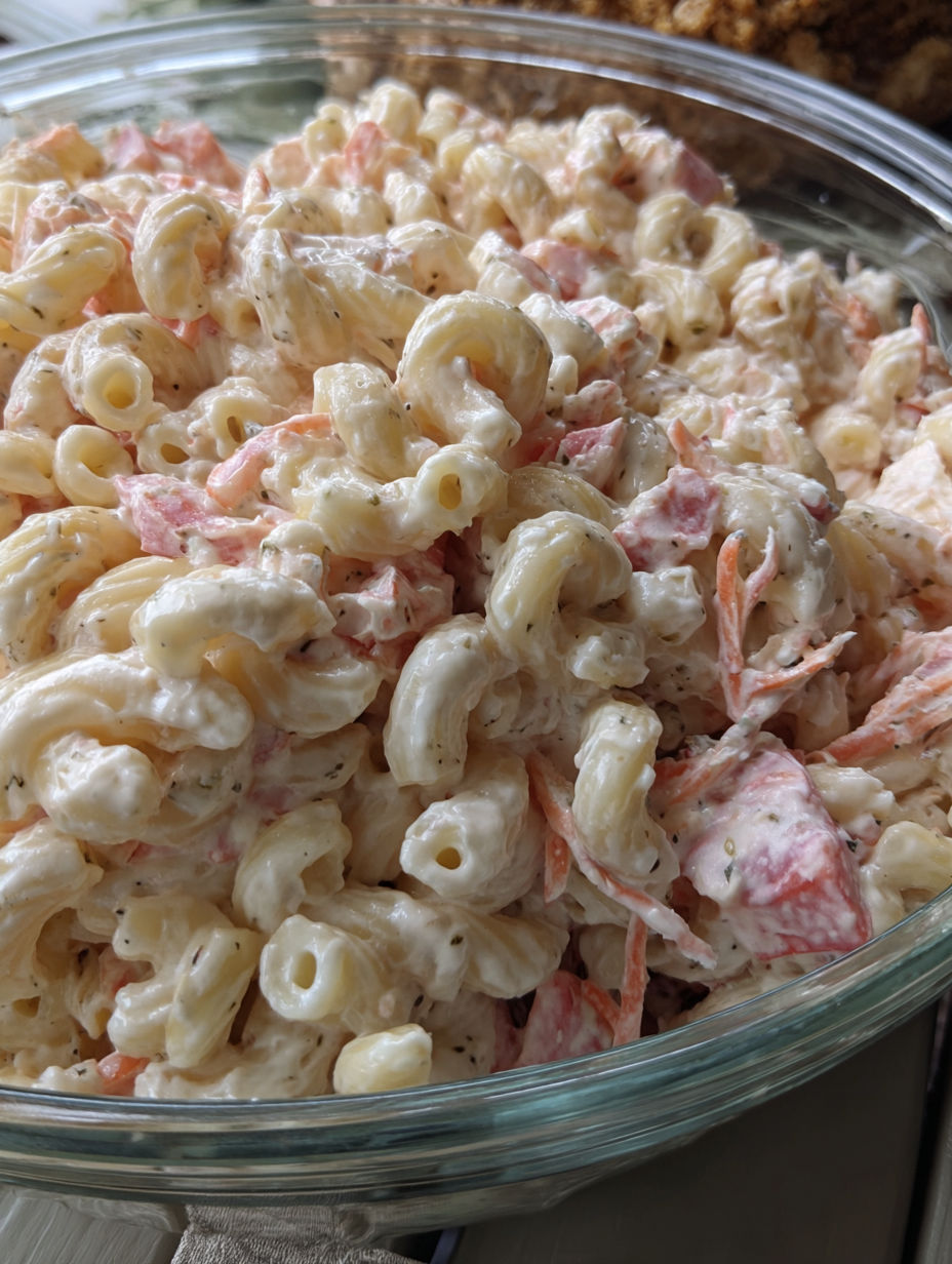 A bowl of macaroni and cheese.