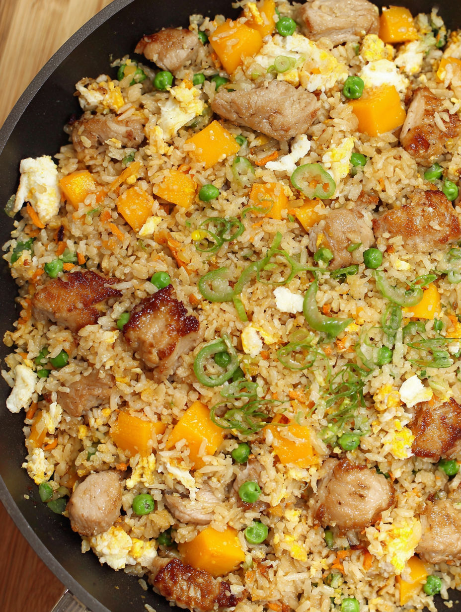 A delicious Mango Chicken Fried Rice.