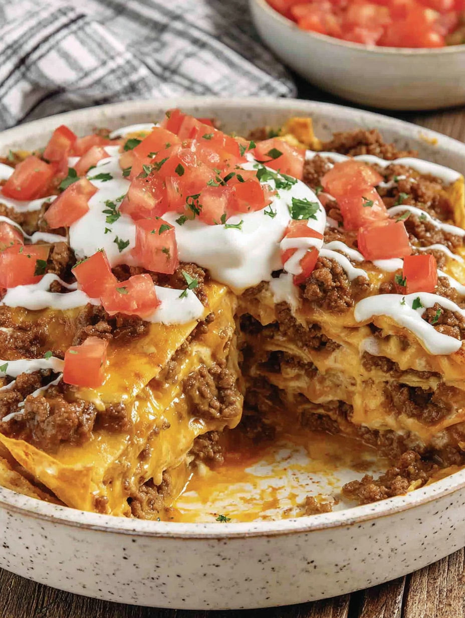 A plate of food with a white sauce on top.