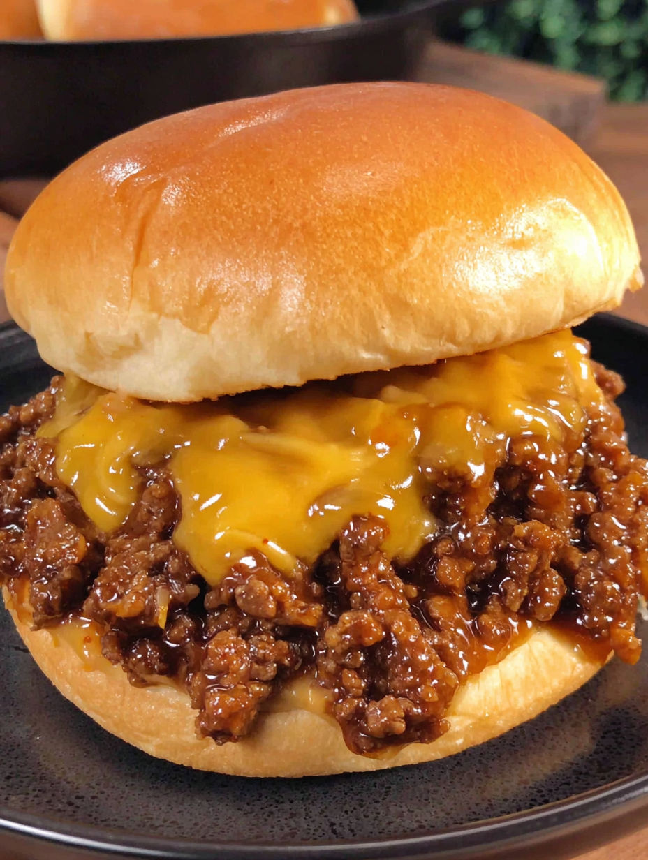 A close up of a hamburger with cheese and chili.