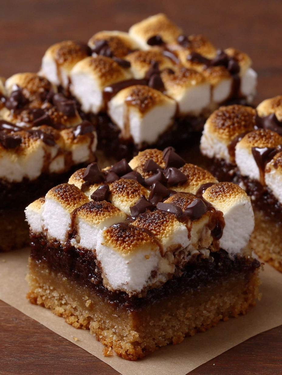 A dessert with marshmallows and chocolate.