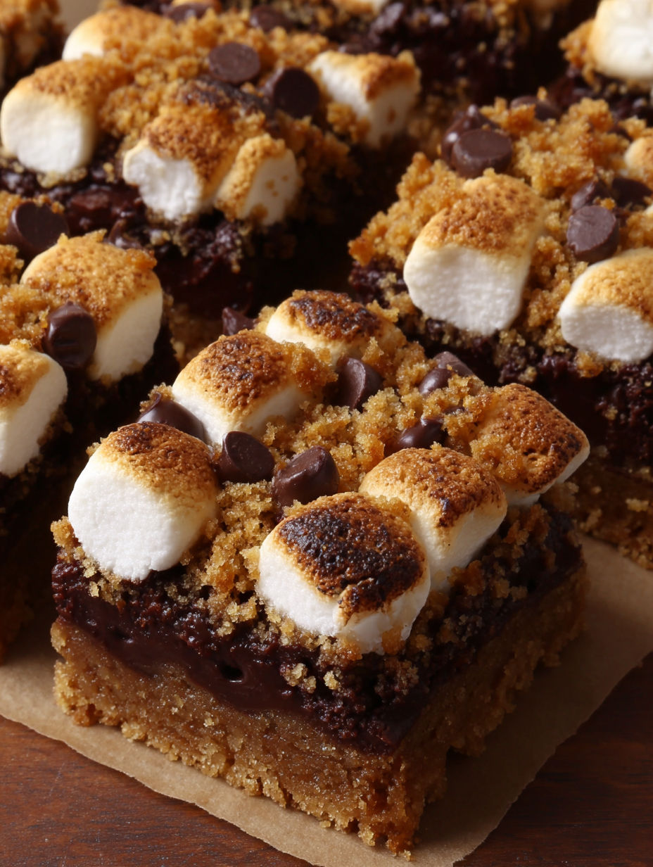 A dessert with marshmallows and chocolate.