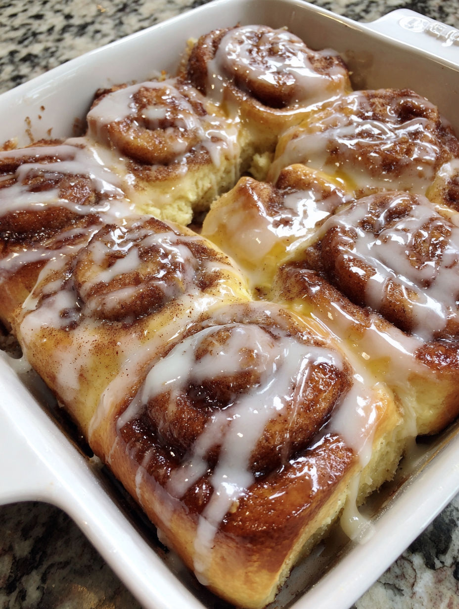 A white bowl filled with cinnamon rolls.