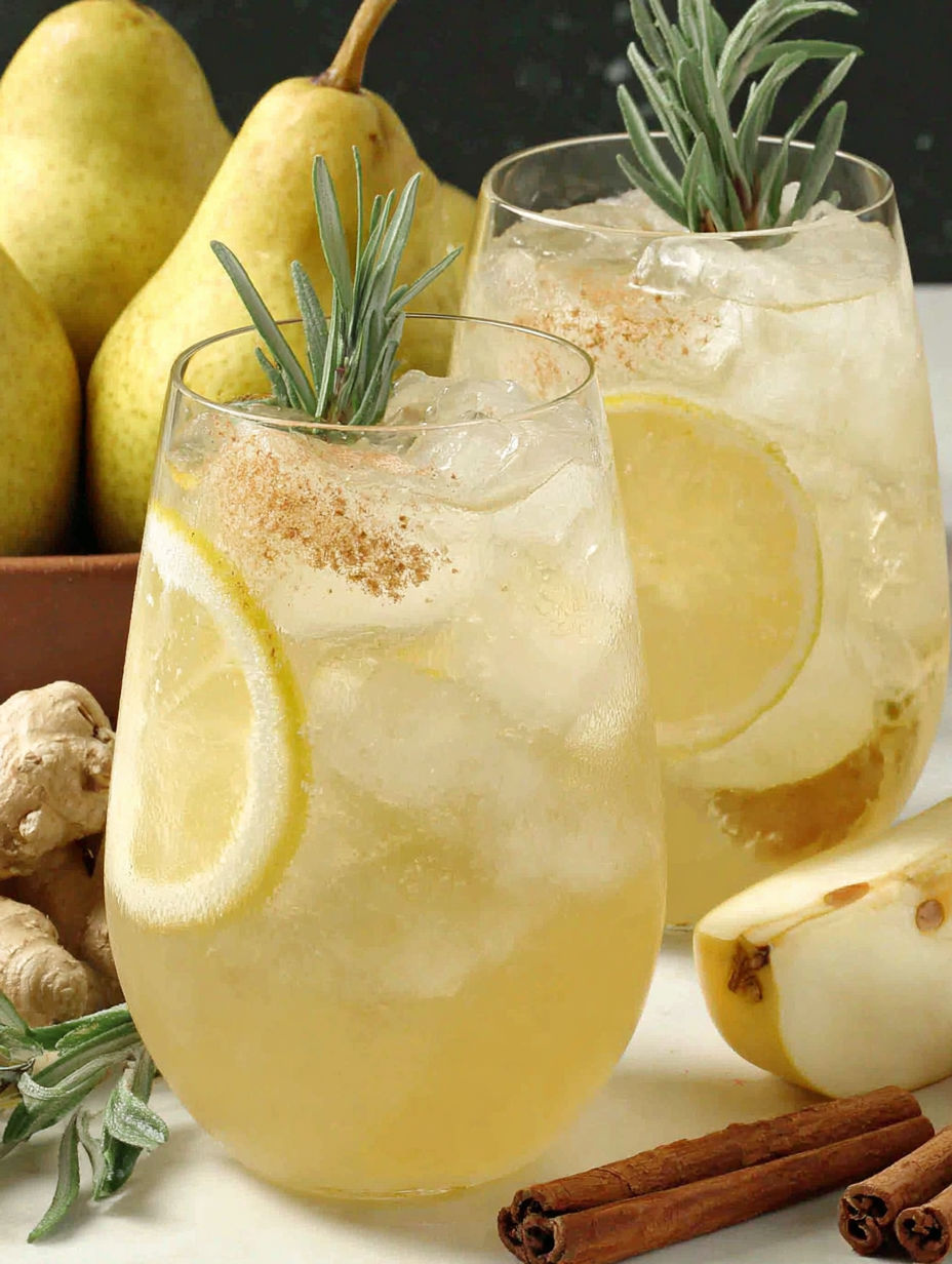 Two glasses of lemonade with lemon slices in them.