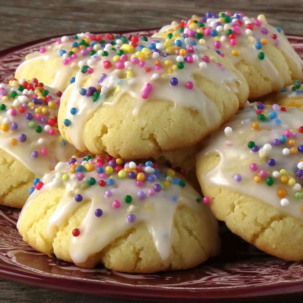 A plate of Italian anise cookies.