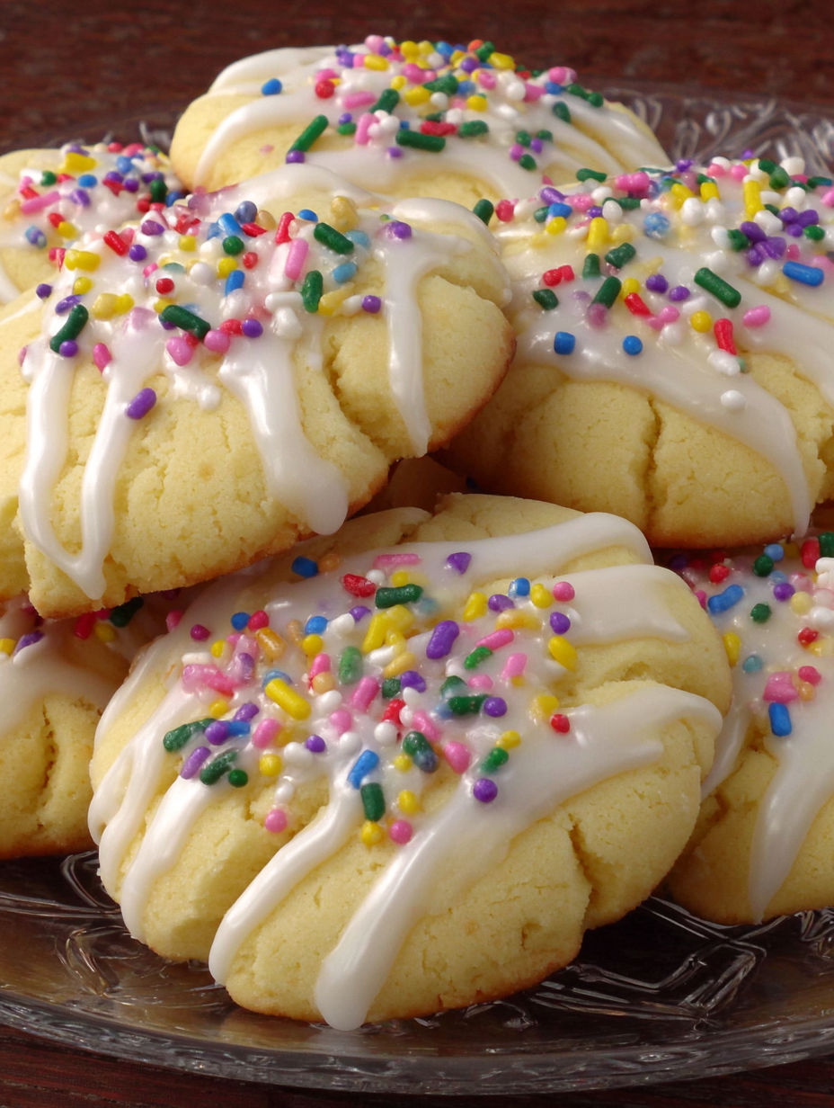 A plate of Italian Anise Cookies.