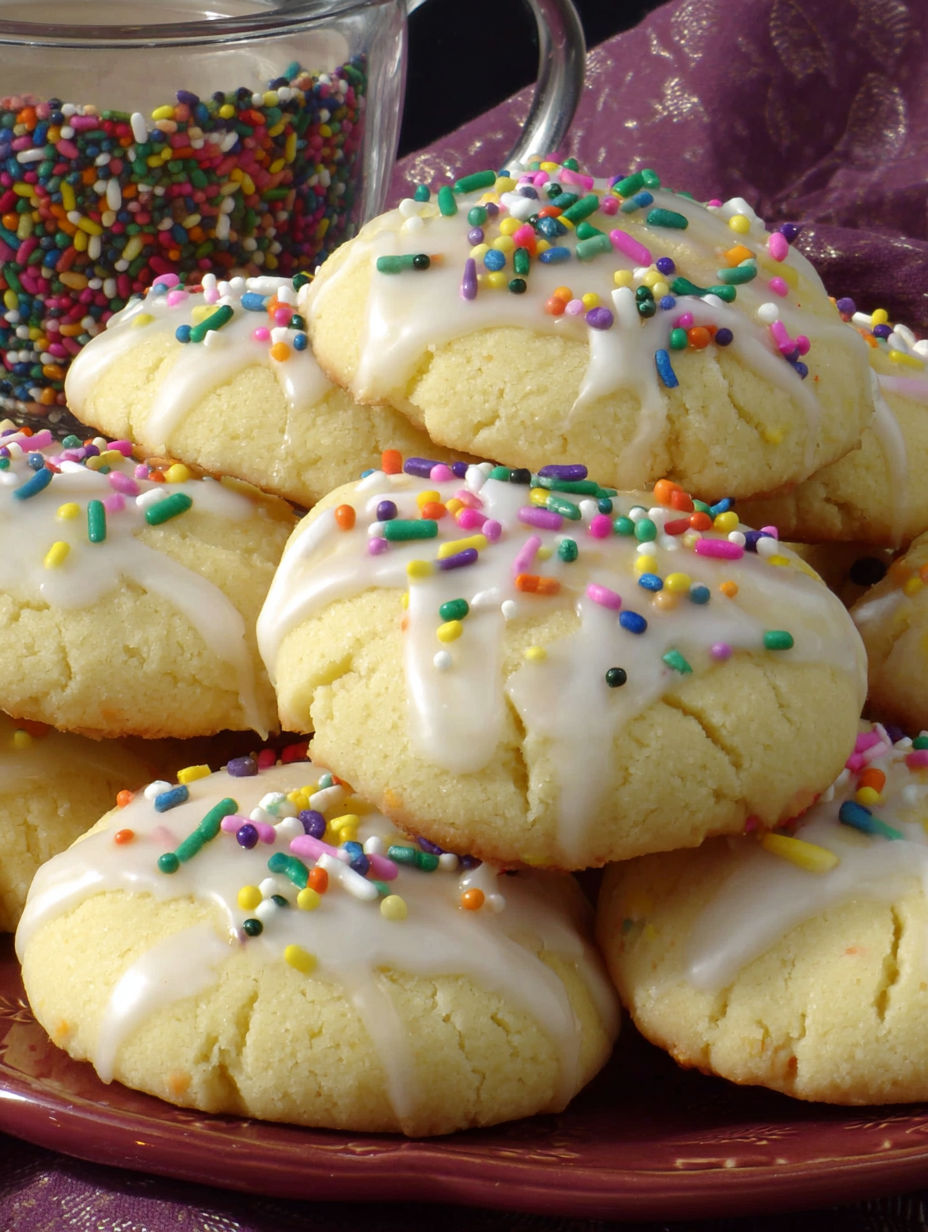 A stack of Italian Anise Cookies.