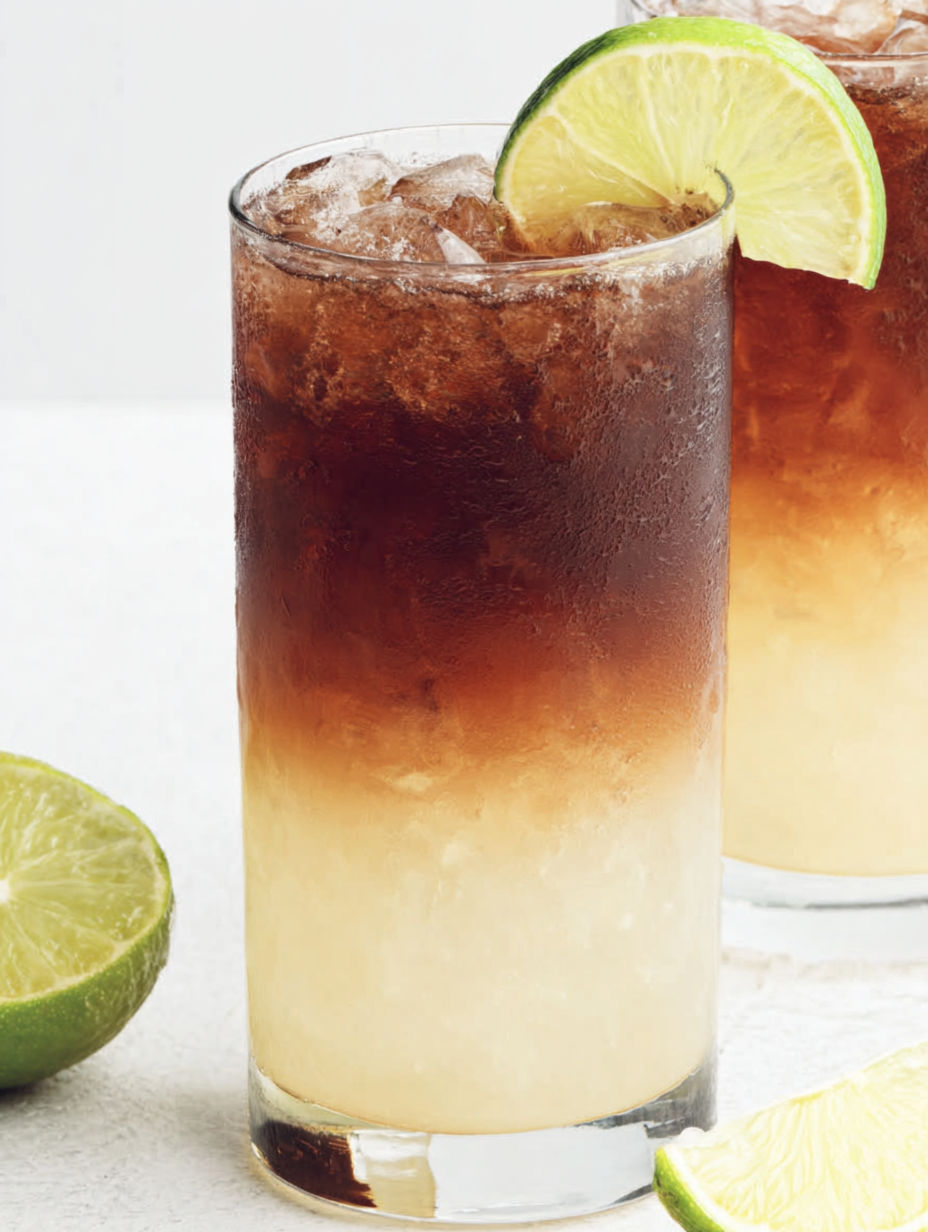 A glass of iced tea with a slice of lemon.