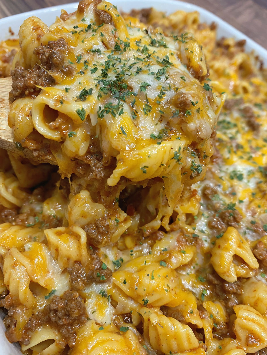 A close up of a bowl of pasta with meat and cheese.