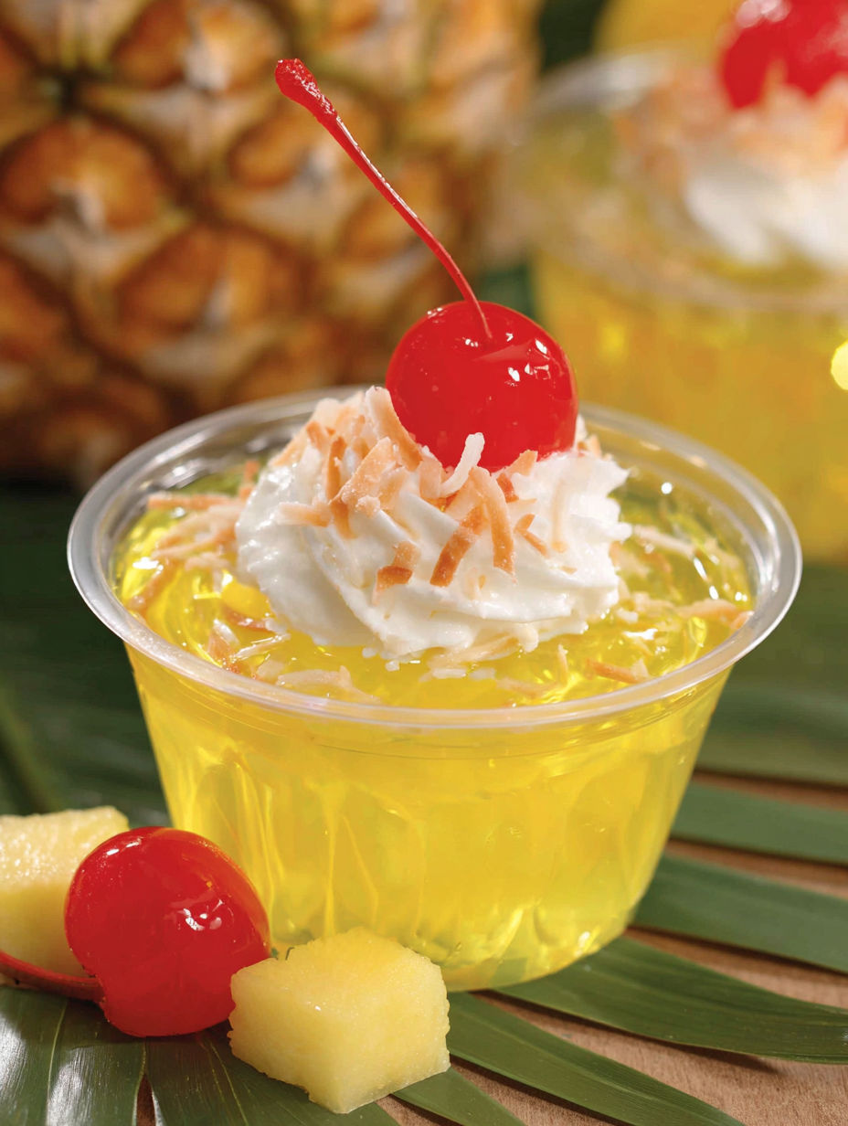 A pineapple with a cherry on top.