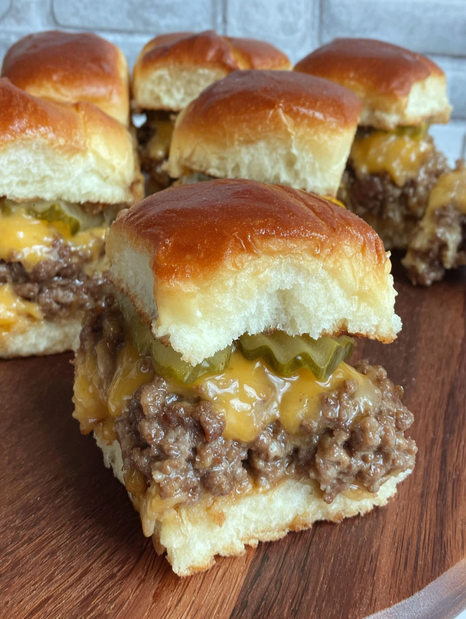 A close up of a Maid Rite slider.