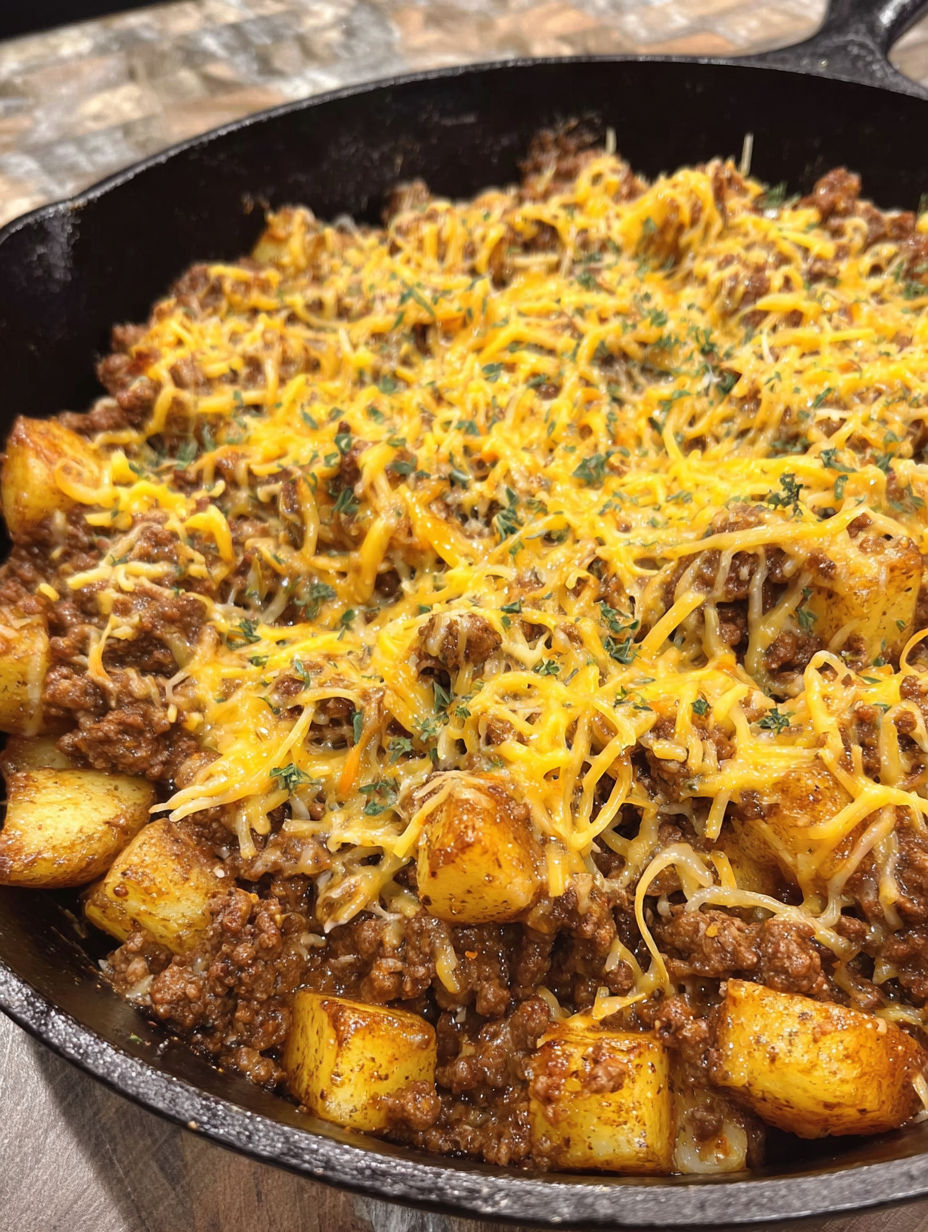 A delicious meal of chicken and potatoes.