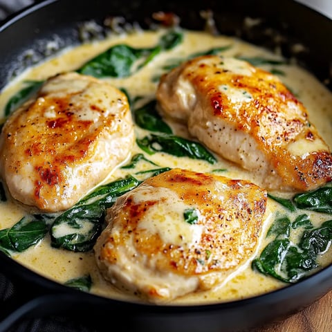 Creamy Garlic Chicken with Spinach