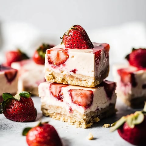 No Bake Strawberry Cheesecake Bars