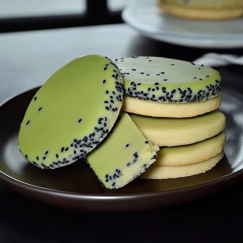 Black Sesame Matcha Shortbread
