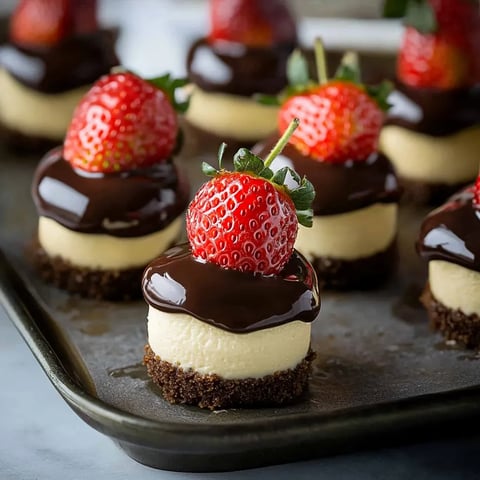 Chocolate Dipped Strawberry Cheesecake