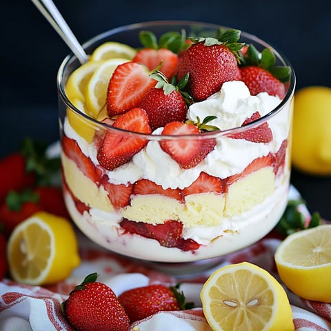 Lemon Strawberry Trifle
