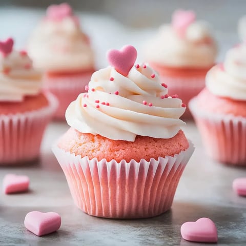 Pink Velvet Valentine’s Cupcakes