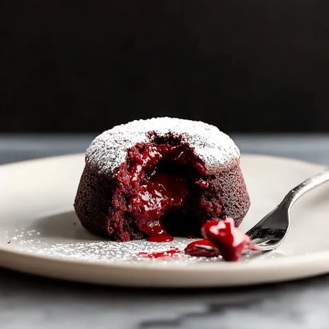 Molten Red Velvet Cakes Recipe