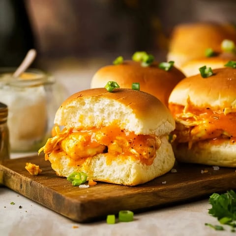 Sheet Pan Buffalo Chicken Sliders