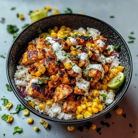 Street Corn Chicken Rice Bowl