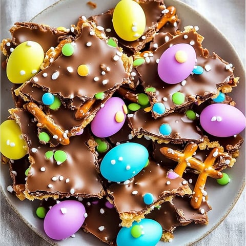 Easter Egg Pretzel Bark
