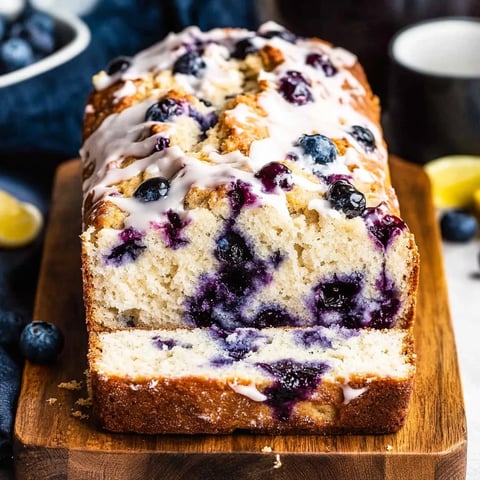 Blueberry Sourdough Quick Bread