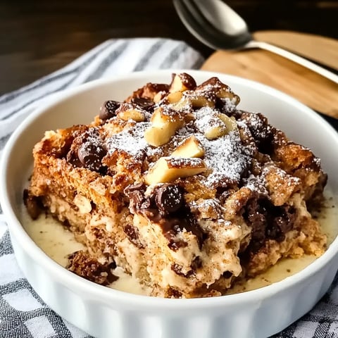 Chocolate Chip Banana Nut Bread Bread Pudding