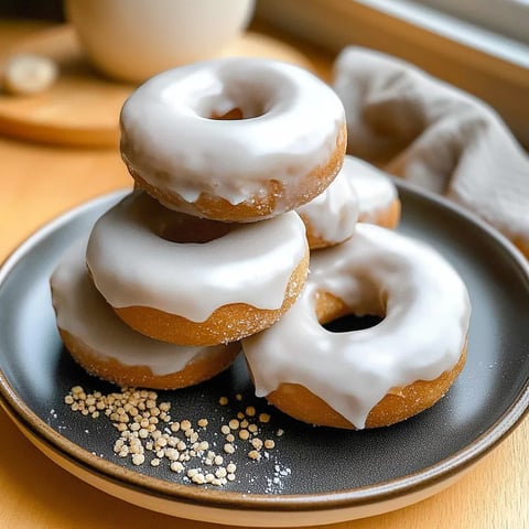 No Bake Vegan Protein Glazed Donuts