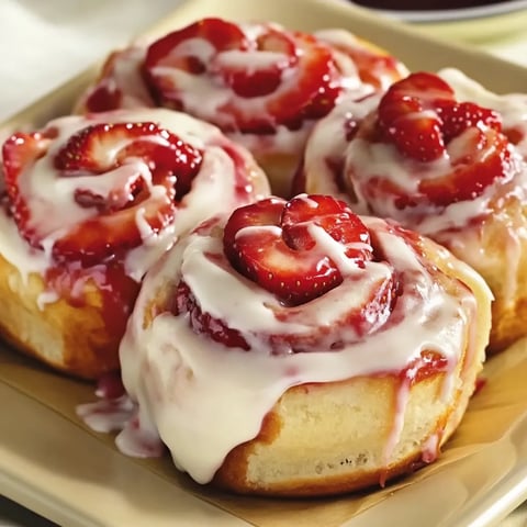 Strawberry Cheesecake Cinnabon Rolls