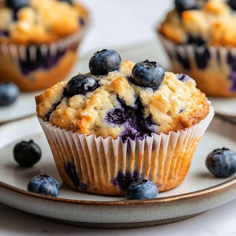 Homemade Sourdough Blueberry Muffins