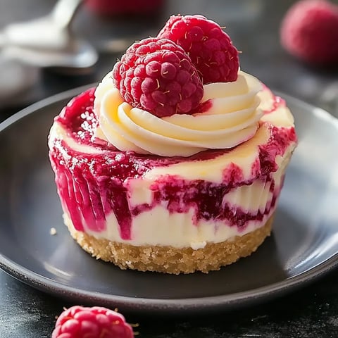 Luscious Lemon Raspberry Swirl Cheesecake Cups