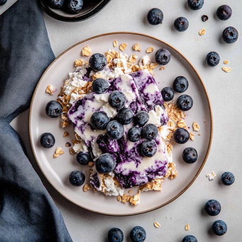 Blueberry Cottage Cheese Frozen Bark