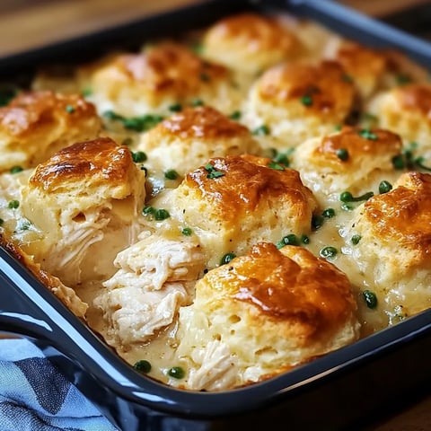 The Best Chicken Biscuit Casserole